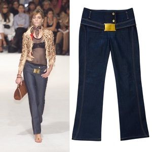 Dolce & Gabbana Gold Plate Runway Jeans